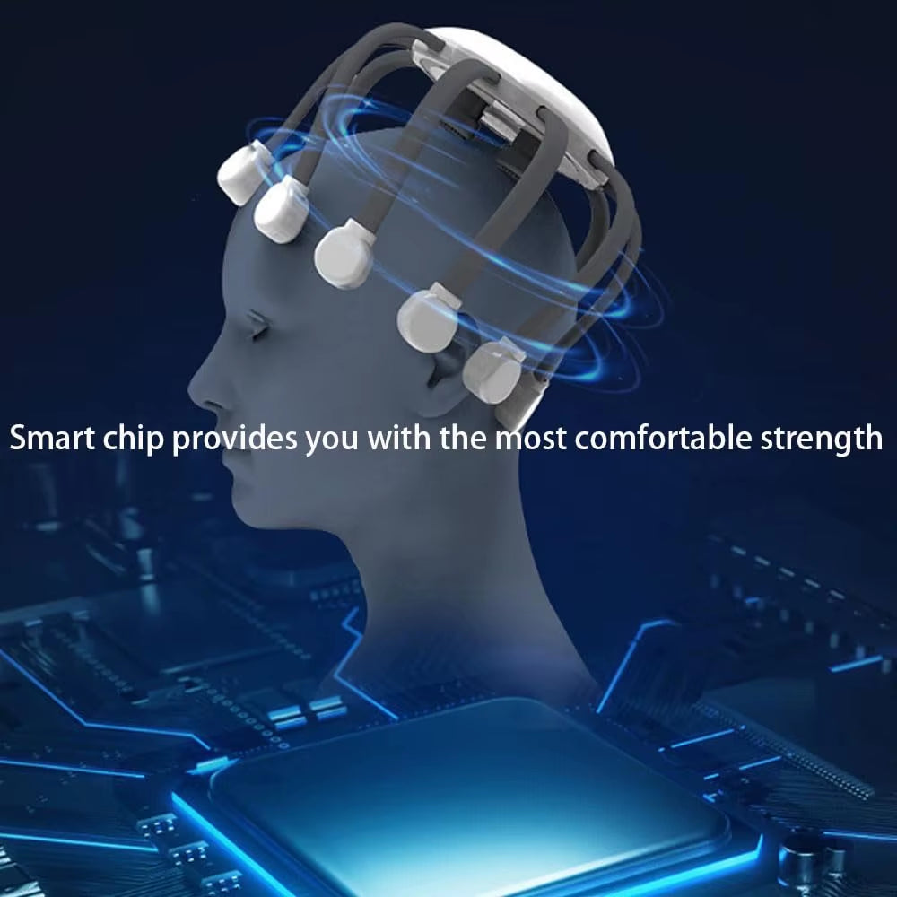 Octopus Claw Eight Claw Massager Stress Relief USB Charging Electric Head Massager Hands Free Therapeutic Multi-Point Massage