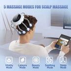 Octopus Claw Eight Claw Massager Stress Relief USB Charging Electric Head Massager Hands Free Therapeutic Multi-Point Massage
