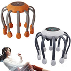 Octopus Claw Eight Claw Massager Stress Relief USB Charging Electric Head Massager Hands Free Therapeutic Multi-Point Massage